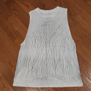 Lululemon All Yours Tank Top Thread Dye White Silver